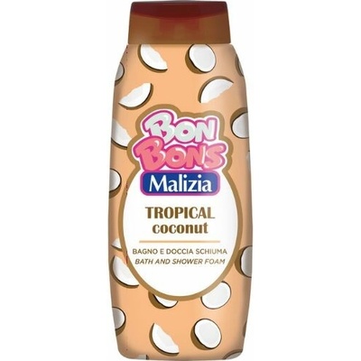 Malizia BonBons Tropical Coconut dámsky sprchový gél + pena do kúpeľa 500 ml
