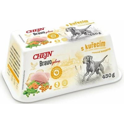 Chejn Bravo Plus s kuřecím a zeleninou 8 x 430 g