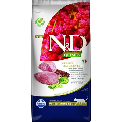N&D GF Quinoa CAT Weight Mngmnt Lamb & Broccoli 5 kg