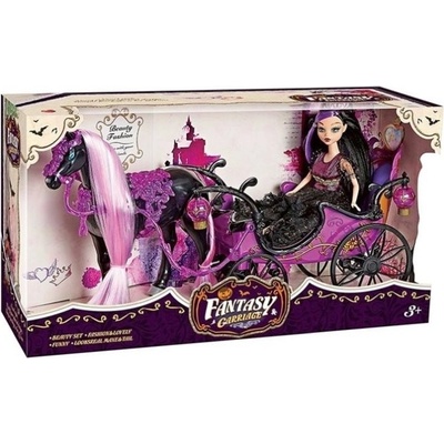 LAMPS Fantasy Carriage Kočár s koněm a panenkou na baterie