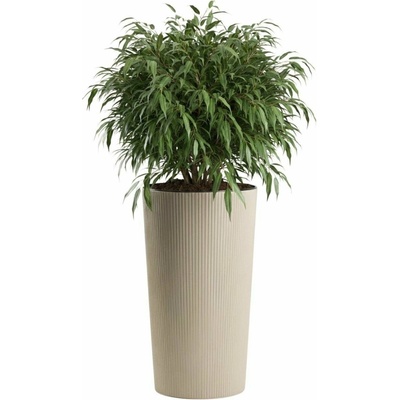HowHomely PLASTOVÝ KVETINÁČ URBANIKA ECO 57X29,5 CM LATTE