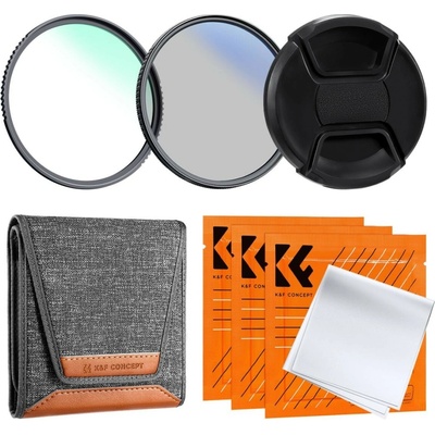 K&F Concept Lens Kit UV + CPL +Lens Cap + 3 Cleaning Cloths 67 mm