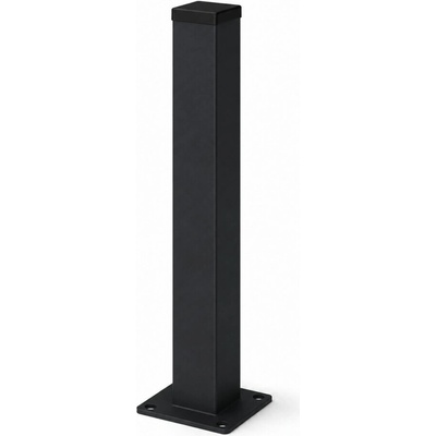 Dorazový sloupek s patkou 80x80x3mm k samonosné bráně; 1600mm