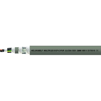 Helu 49580-1000 kabel pro energetické řetězy S-TRONIC-PVC 18 x 0.34 mm² šedá 1000 m
