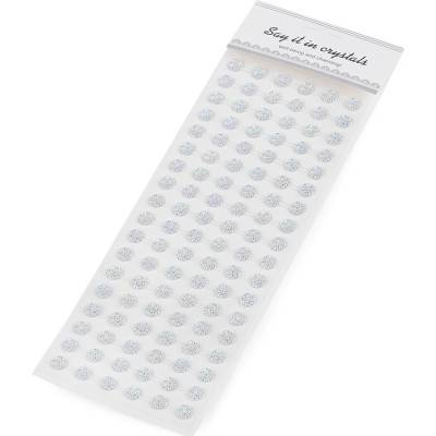 Samolepicí ozdoby na lepicím proužku AB Ø10 mm, velké, crystal AB