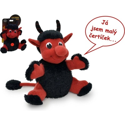 Teddies Čert Hubert mluvící plyš 20 cm na kartě
