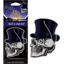 Aroma Car DIA DE LOS MUERTOS Skull in Black Hat 5 ks