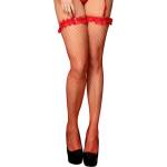 Q-Lingerie Mрежести чорапи с дантела Paris 20576 червени