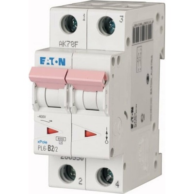 Eaton 2P D 2A 6kA AC PL6-D2/2 286574