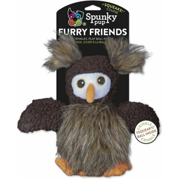 Spunky Pup sova s pískajúcou loptičkou 20 cm