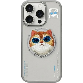 Nimmy Калъф Nimmy Glasses Cool Cat MagSafe за iPhone 16 Pro Max - сив (6971080310768)