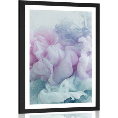 Plakát s paspartou abstrakce barev - 20x30 silver