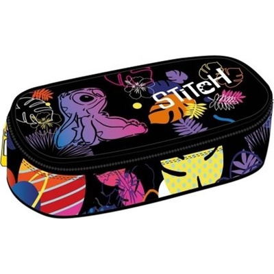 COOLPACK Елипсовиден ученически несесер Cool Pack Campus - Stitch Black (F062886)