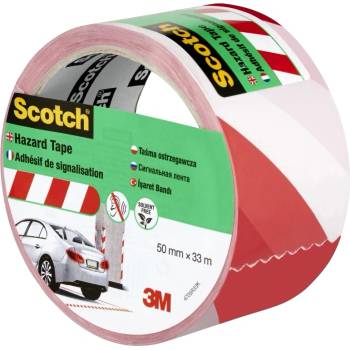 3М Science Applied to Life Маркираща лента 3M Scotch 4705 - Бяло/Червено, 50 мм x 33 м (7100181226)