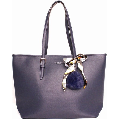 Flora & Co tmavěvelká elegantní kabelka na rameno F2508 modrá