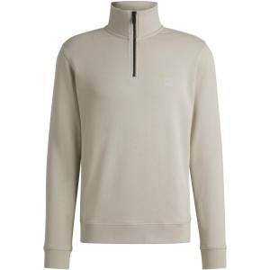 HUGO BOSS Поларена блуза Boss Mens BOSS ORANGE Quarter Zip Fleece Jumper with Logo Detail (Zetrust) - Beige 271