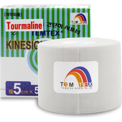 Temtex Kinesiotape Tourmaline biely 5 cm x 5 m
