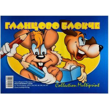 Гланцово блокче, A5, 80 g/m2, 7 цвята, 12 листа (1575140025)