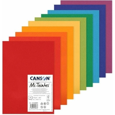 Mi-Teintes listy A3 10listů 160g Bright colours