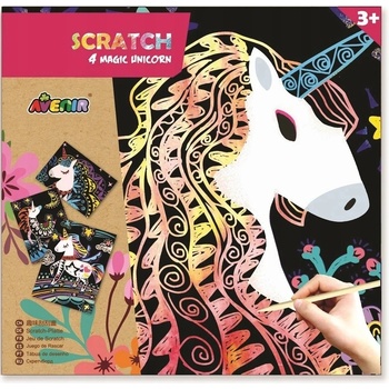 Škrabací obrázky Jednorožci Avenir