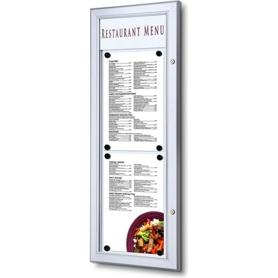 Jansen Display venkovní uzamykatelná menu vitrína na výšku 2 x A4 – Zboží Živě