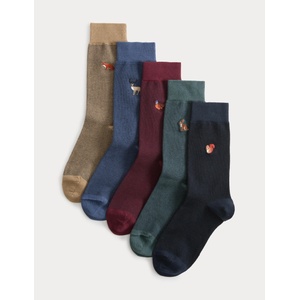 Marks & Spencer 5 чифта чорапи Cool & Fresh Woodland Marks & Spencer многоцветна Marks & Spencer | Mnogotsveten | МЪЖЕ | 6-8.5