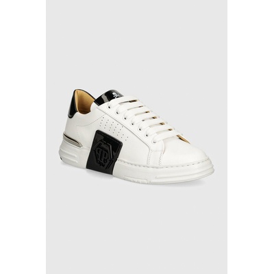 Philipp Plein Кожени маратонки Philipp Plein Hexagon Phantom Kicks в бяло USC0565 PLE025N 01 (USC0565.PLE025N.01)