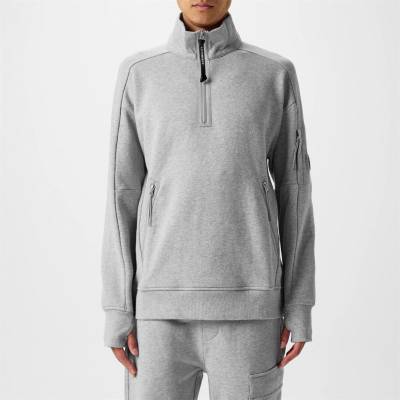 C.P. Company Блуза CP COMPANY Lens Arm Quarter Zip Sweatshirt - Grey Mel M93