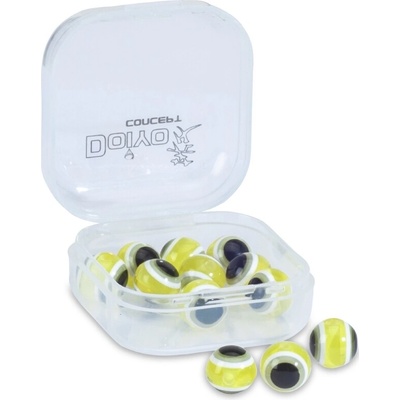 Doiyo skleněné korálky s okem Yellow 8mm 12ks