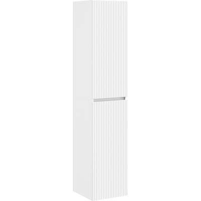 vidaXL Стенно Баня Кабинет Бяло 33 x 34, 5 x 160 см Инженерна дървесина (890512)