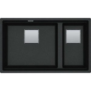 Franke Kubus 2 - Мивка от Фрагранит KNG 120/2, 76x46 см, Оникс 125.0529. 871 (125.0529.871) Мивка за вграждане
