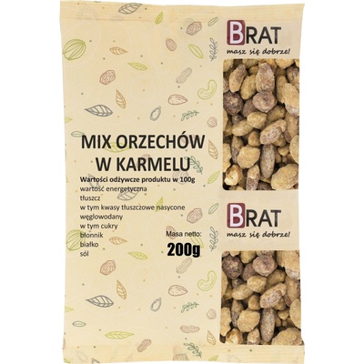 BRAT.PL Zmiešané orechy v karameli 200 g