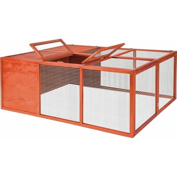 Tectake 406281 skladací králikáreň murphy 150 x 103 x 53 cm hnedá
