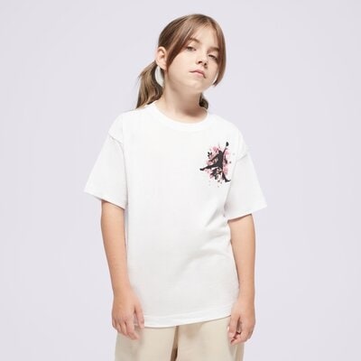 Nike Тениска Jdg Floral Jumpman Ss Tee Girl детски Дрехи Тениски 45D450-001 Бял 140-155 cm (45D450-001)