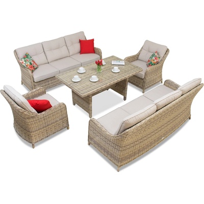 Garden Point Техноратанов комплект Toledo Apetito 8 Garden Point бежов (GAP144-8)