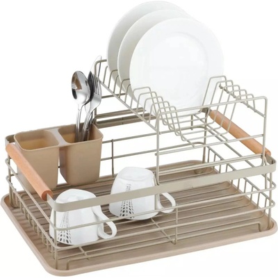 Kinghoff Сушилник за съдове Kinghoff KH 1799, 2 нива, Поставка за прибори, Бежов (KH 1799)