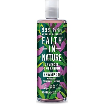 Faith in Nature prírodný šampón Levanduľa a Pelargonie 400 ml