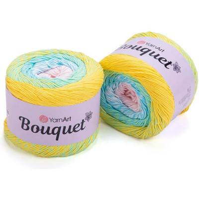 Yarn Art Bouquet 703 žlutá modrá růžová