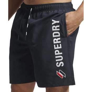 Superdry Бански гащета Superdry Code Applque 19Inch swimming shorts - Black (Deep Navy)