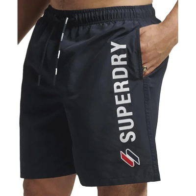 Superdry Бански гащета Superdry Code Applque 19Inch swimming shorts - Black (Deep Navy)