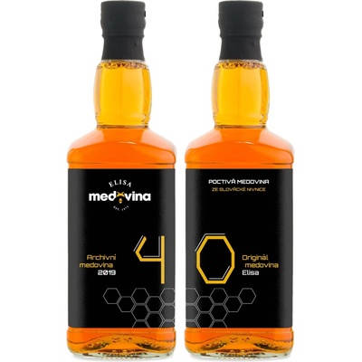 Medovina Elisa dárek k 40. narozeninám 11% 2 x 0,5 l