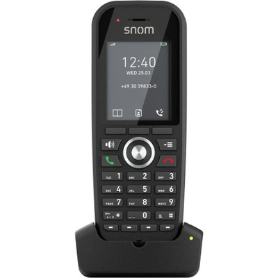Snom Безжичен DECT телефон Snom M30, LCD дисплей, вътрешен/външен обхват 300/50м, до 22 часа време на работа, черен (00004607)