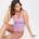 Be You Дамски бански костюм Be You Ladies Textured Tie Shoulder Swimsuit - Lilac