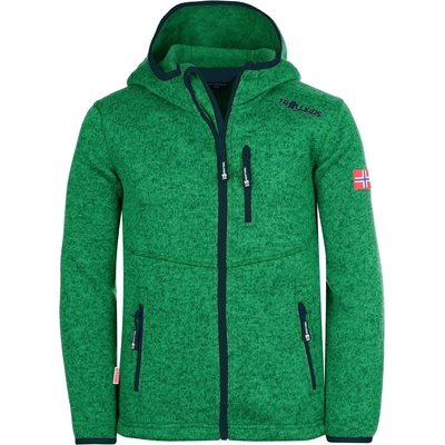 TROLLKIDS Детско поларено яке Trollkids Kid's Jondalen Jacket XT Fleece jacket - Pepper Green / Navy - размер 128 (EU) (703-2541-0616)
