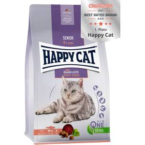Happy Cat Senior Atlantic Salmon суха храна за възрастни котки с пъстърва