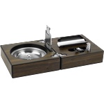 Horecano HORECANO-Пепелник с резачка за пури Wood 12x12xh7cm (HC-981561) (SH-3000 WN) (01981561)