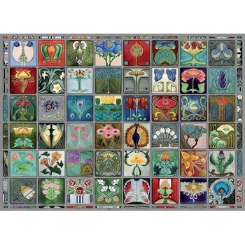 Cobble Hill - Puzzle Art Nouveau Tiles - 1 000 piese