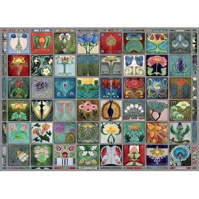 Cobble Hill - Puzzle Art Nouveau Tiles - 1 000 piese