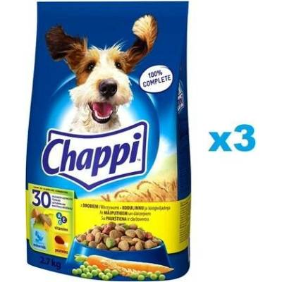 Chappi s drůbeží a zeleninou 3 x 2,7 kg
