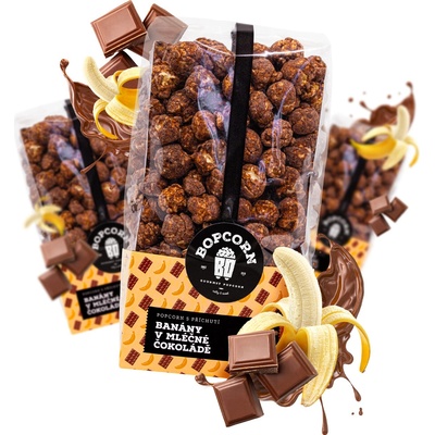 Bopcorn Banány v mléčné čokoládě popcorn 1,5 l